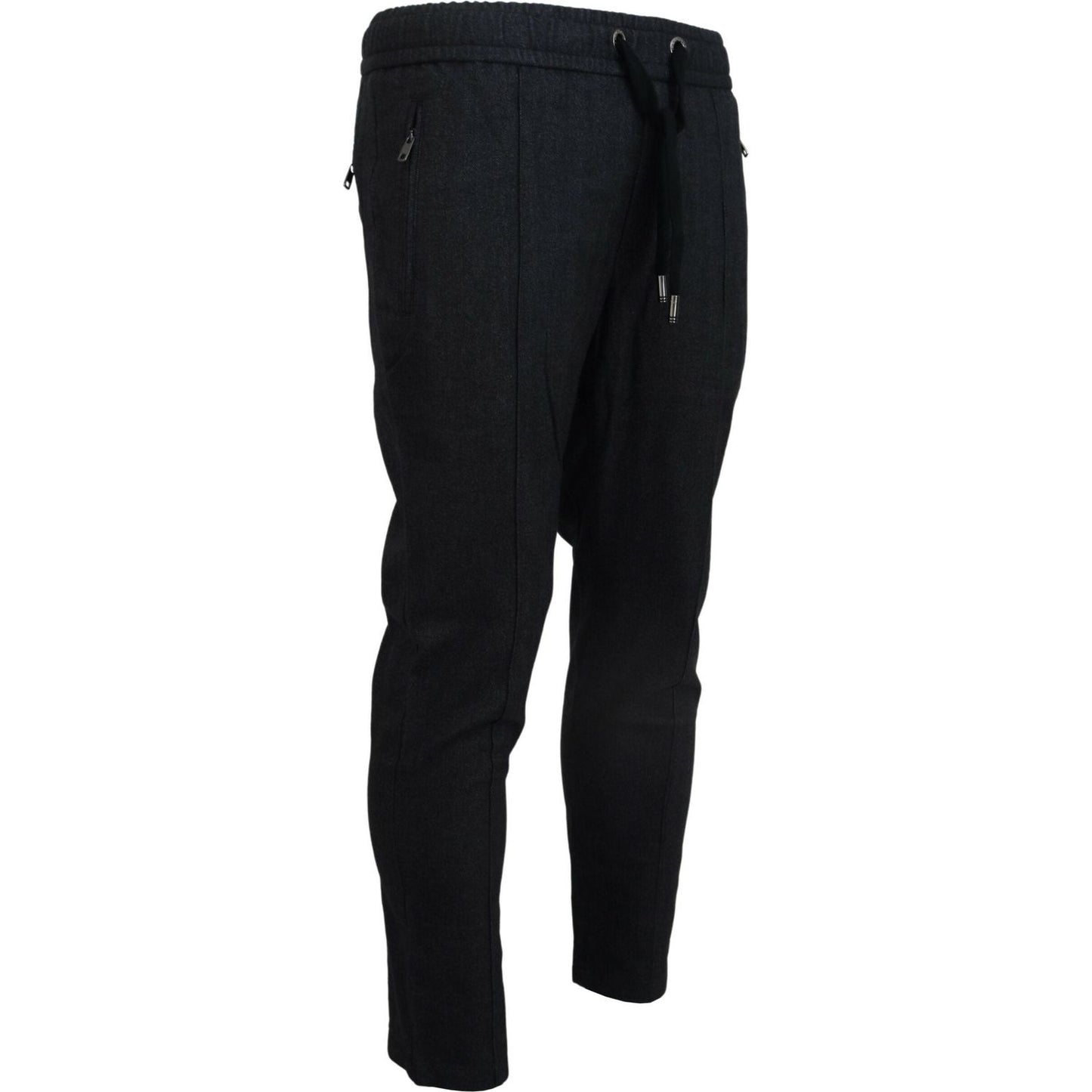 Dolce & Gabbana Gray Cotton Jogger Men Pants Dolce & Gabbana