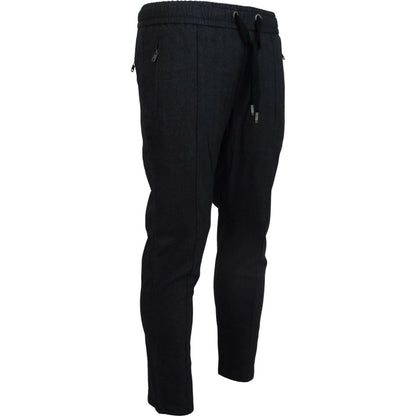 Dolce & Gabbana Gray Cotton Jogger Men Pants Dolce & Gabbana