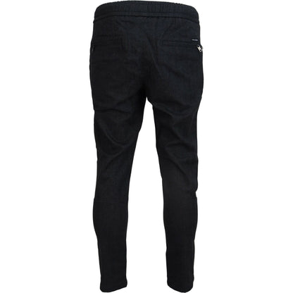 Dolce & Gabbana Gray Cotton Jogger Men Pants Dolce & Gabbana