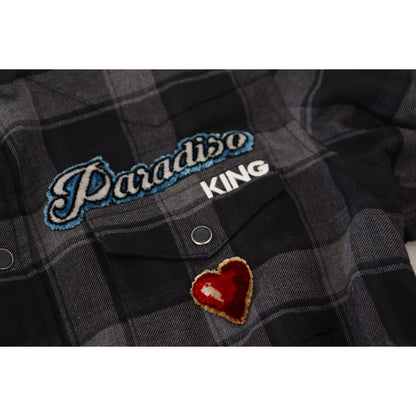 Dolce & Gabbana Black Gray Check Men Long Sleeves Shirt Dolce & Gabbana