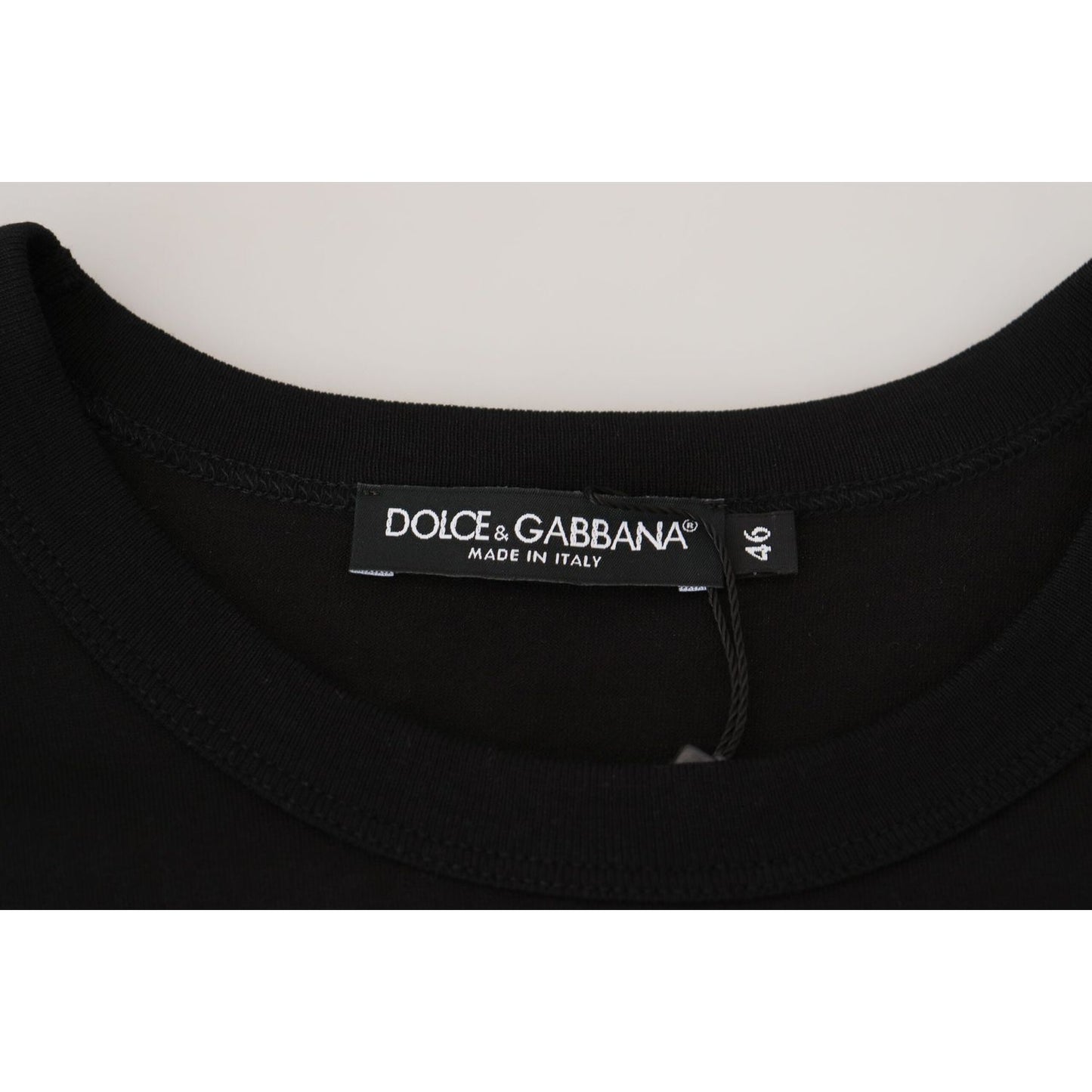 Dolce & Gabbana Black Sneak Peek Cotton Short Sleeve T-shirt Dolce & Gabbana