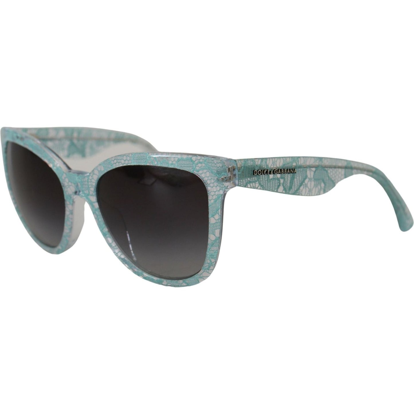 Dolce & Gabbana Blue DG4190 Lace Crystal Acetate Butterfly Sunglasses Dolce & Gabbana