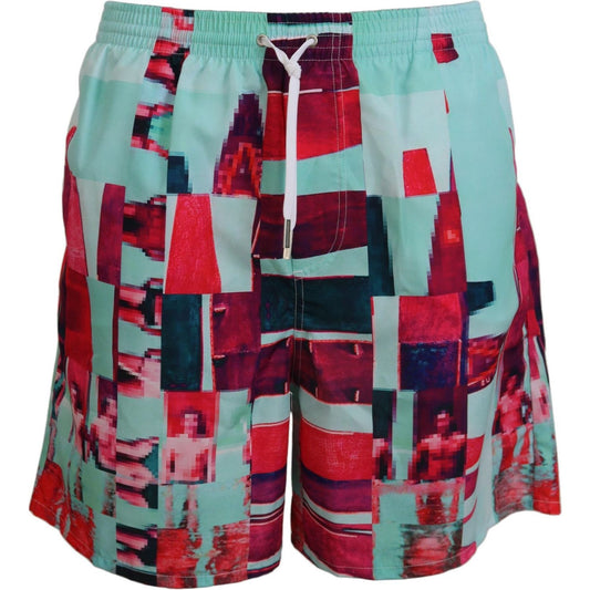 Dsquared² Multicolor Printed Beachwear Shorts Swimwear Dsquared²