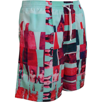 Dsquared² Multicolor Printed Beachwear Shorts Swimwear Dsquared²