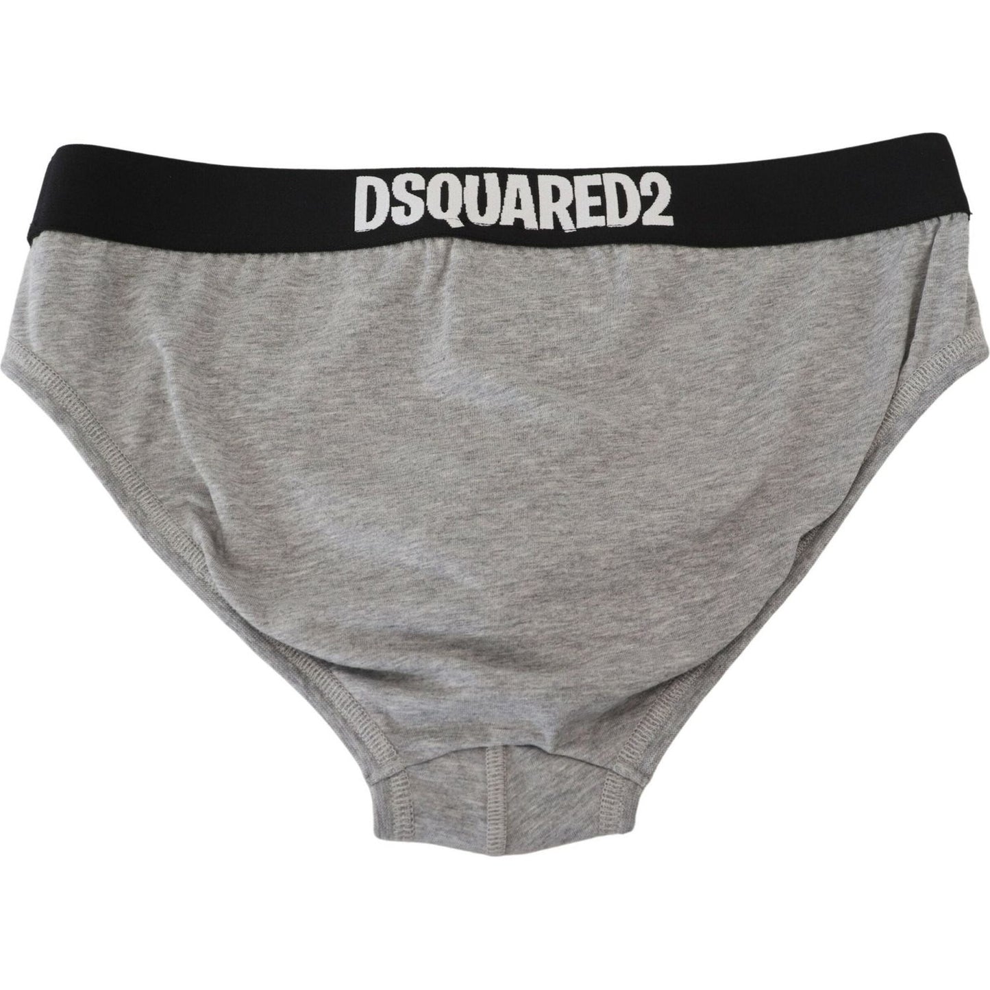 Dsquared² Gray DSURF Logo Cotton Stretch Men Brief Underwear Dsquared²
