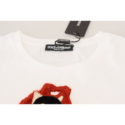 Dolce & Gabbana T-shirt Top White Textured Short Sleeve Dolce & Gabbana