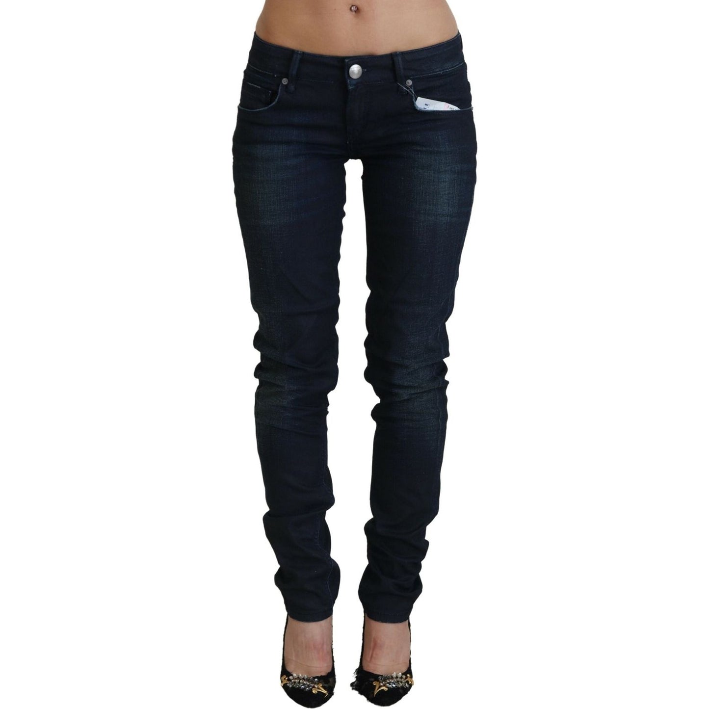 Acht Blue Low Waist Slim Fit Women Denim Jeans