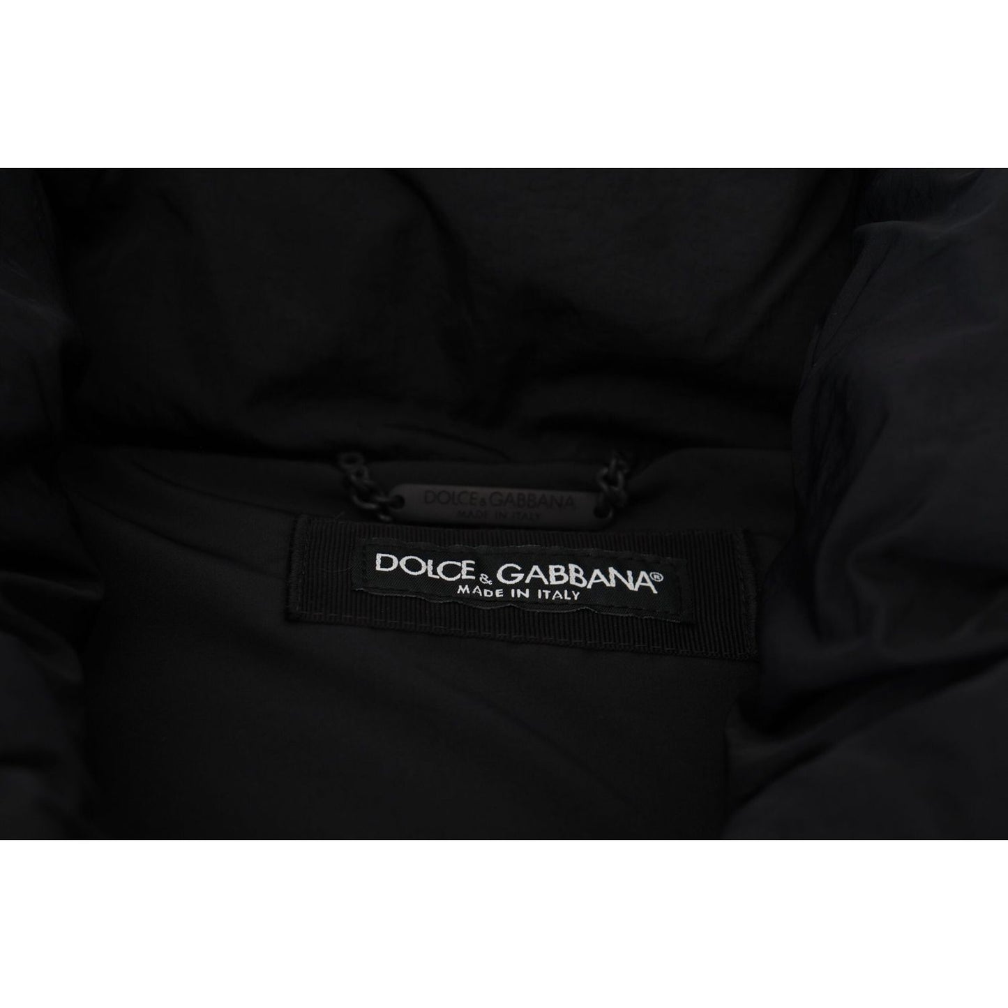 Dolce & Gabbana Black Sleeveless DG Metal Embellishment Jacket Dolce & Gabbana