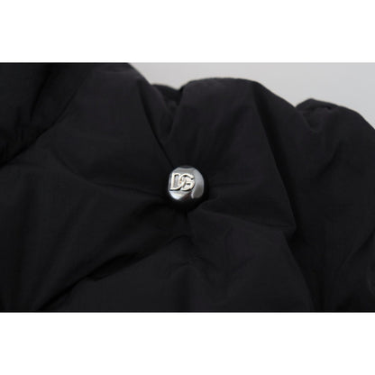 Dolce & Gabbana Black Sleeveless DG Metal Embellishment Jacket Dolce & Gabbana