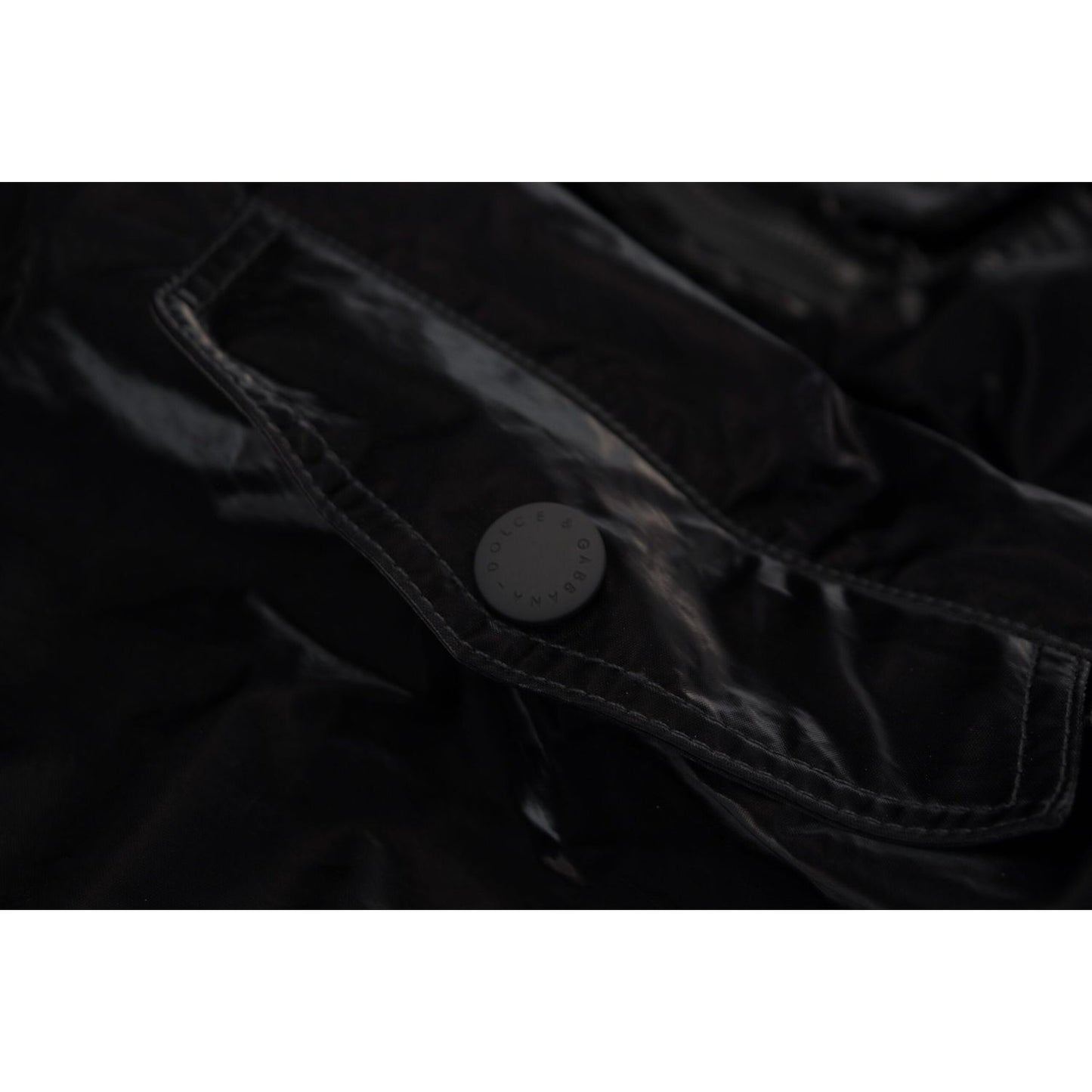 Dolce & Gabbana Black Nylon Hooded Full Zip Bomber Jacket Dolce & Gabbana