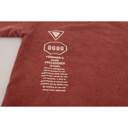 Dolce & Gabbana Maroon Print Round Neck Short Sleeves T-shirt Dolce & Gabbana
