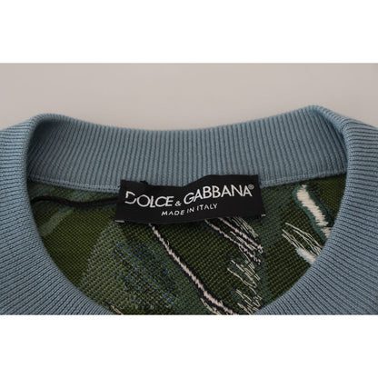 Dolce & Gabbana Multicolor Jungle Wool Pullover Logo Sweater Dolce & Gabbana