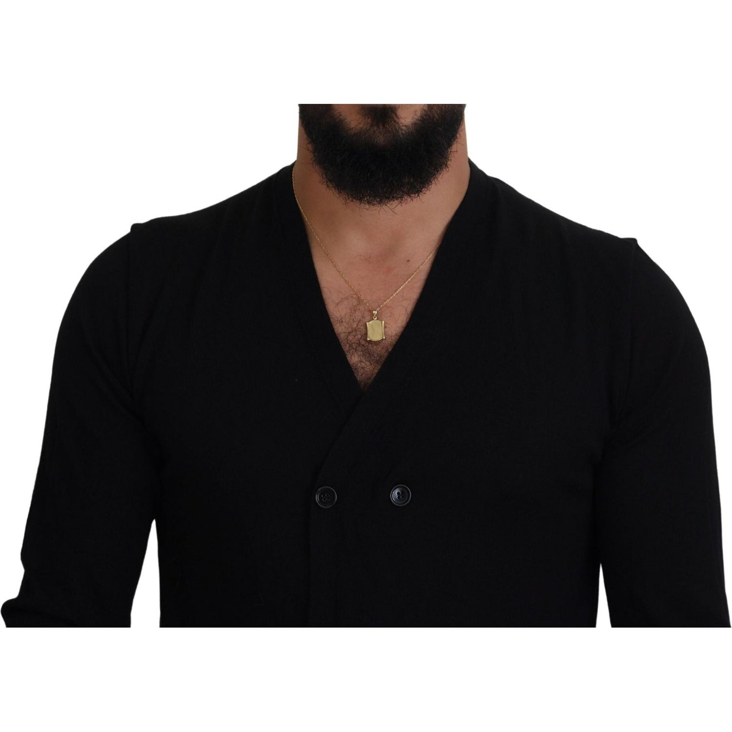 Dolce & Gabbana Black Cashmere Button Down Cardigan Sweater Dolce & Gabbana