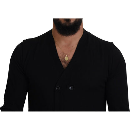 Dolce & Gabbana Black Cashmere Button Down Cardigan Sweater Dolce & Gabbana