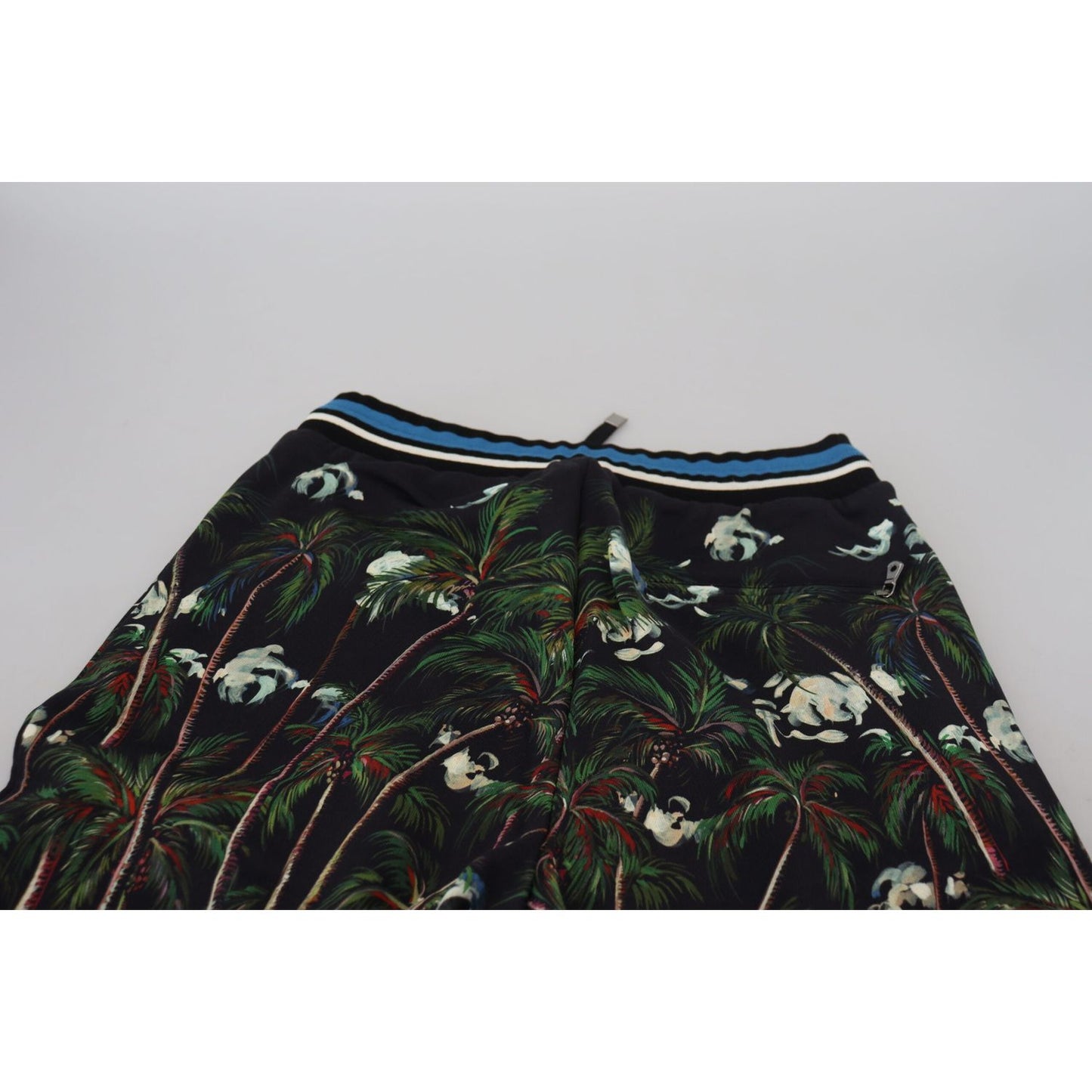 Dolce & Gabbana Black Cotton Volcano Print Casual Shorts Dolce & Gabbana