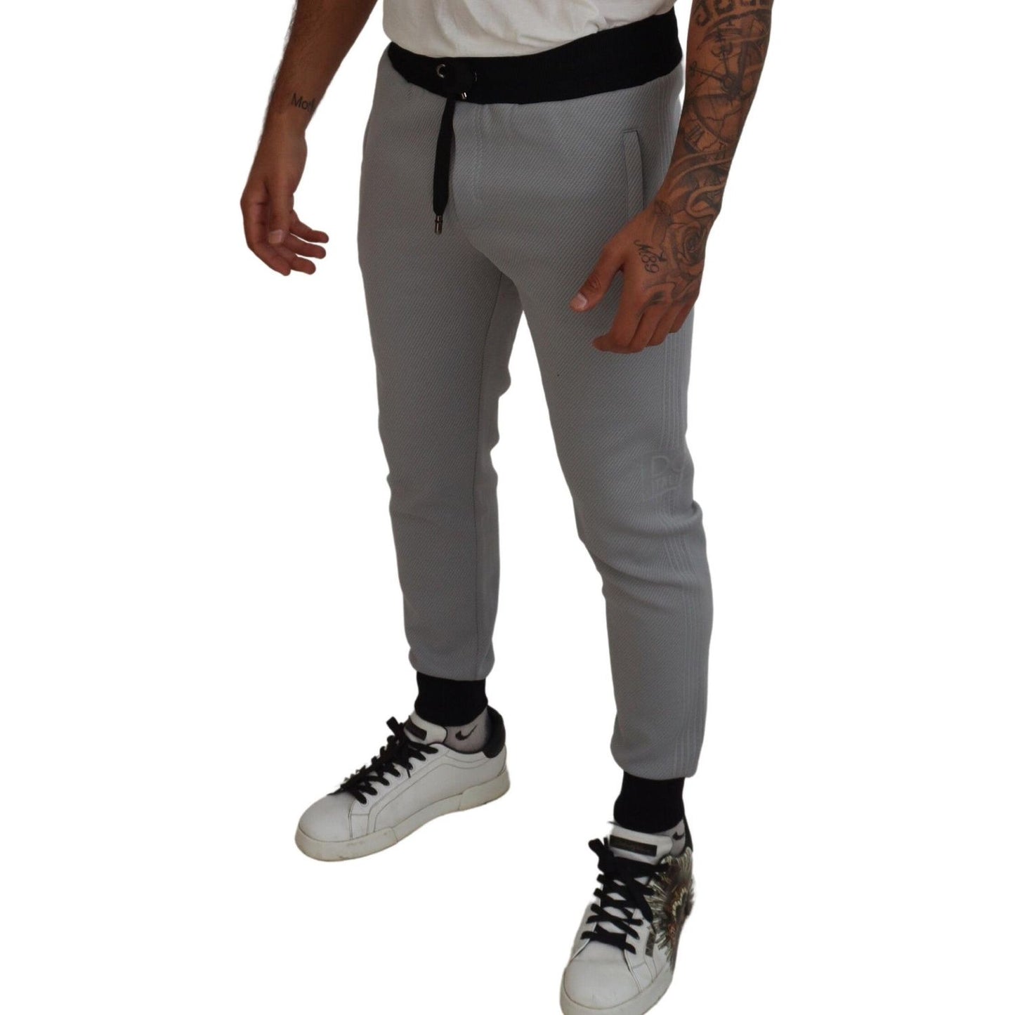 Dolce & Gabbana Gray Polyester Sweatpants Jogger Pants Dolce & Gabbana