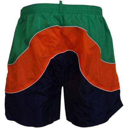 Dsquared² Multicolor Logo Print Men Beachwear Swimwear Short Dsquared²