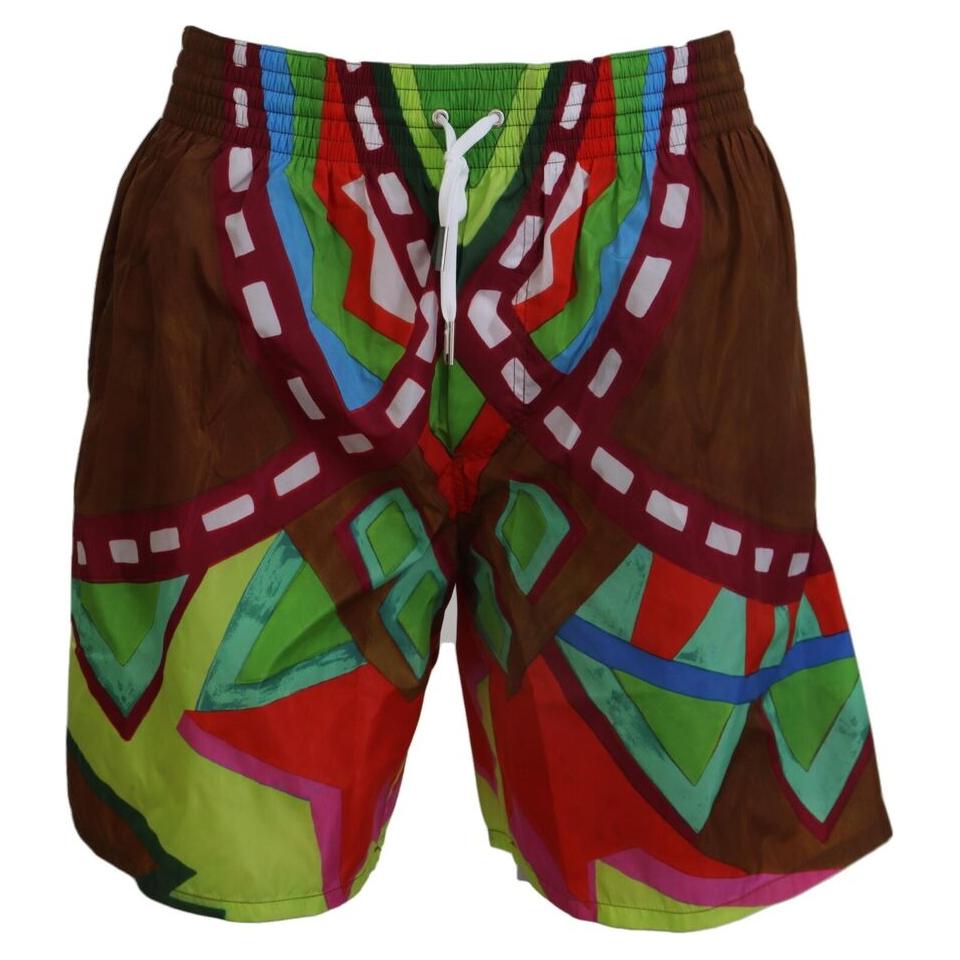 Dsquared² Multicolor Printed Men Beachwear Swimwear Short Dsquared²