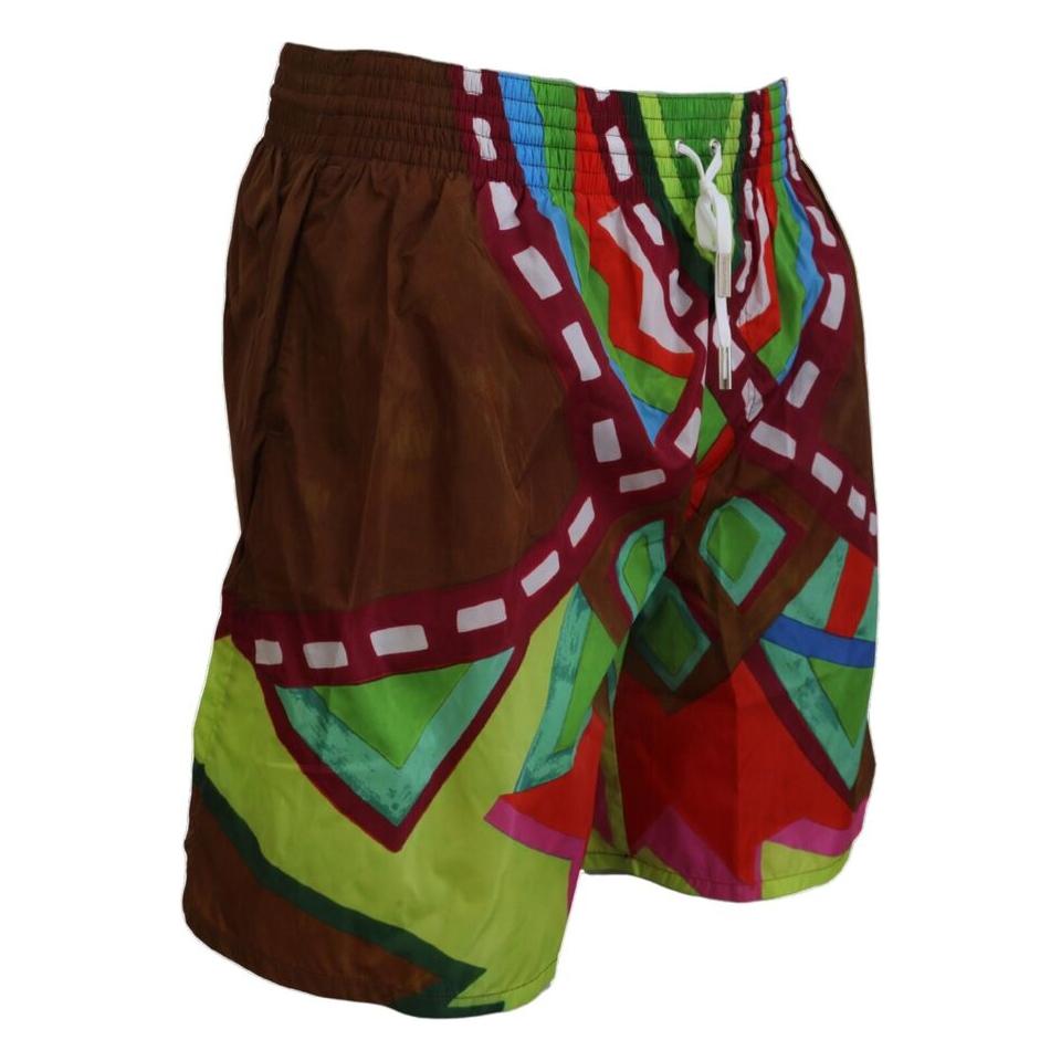 Dsquared² Multicolor Printed Men Beachwear Swimwear Short Dsquared²