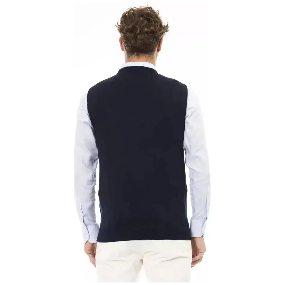 Alpha Studio Blue Viscose Men's Jacket Alpha Studio