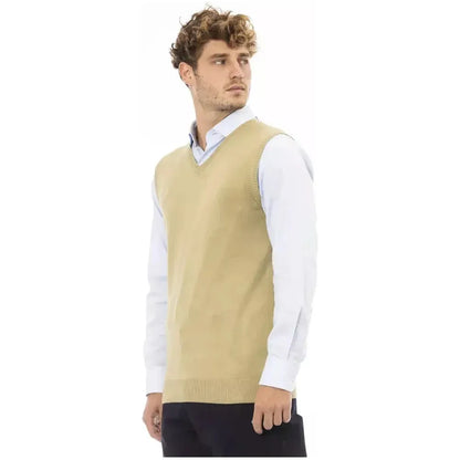 Alpha Studio Beige Viscose Men Jacket Alpha Studio