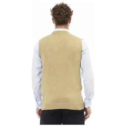 Alpha Studio Beige Viscose Men Jacket Alpha Studio