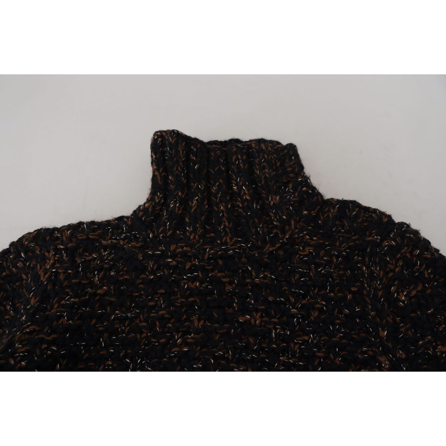 Dolce & Gabbana Brown Fatto A Mano Turtleneck Pullover Sweater Dolce & Gabbana