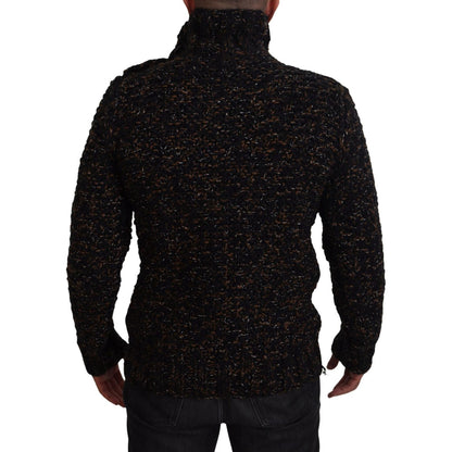 Dolce & Gabbana Brown Fatto A Mano Turtleneck Pullover Sweater Dolce & Gabbana