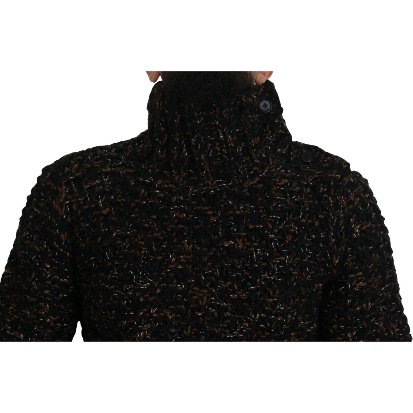 Dolce & Gabbana Brown Fatto A Mano Turtleneck Pullover Sweater Dolce & Gabbana