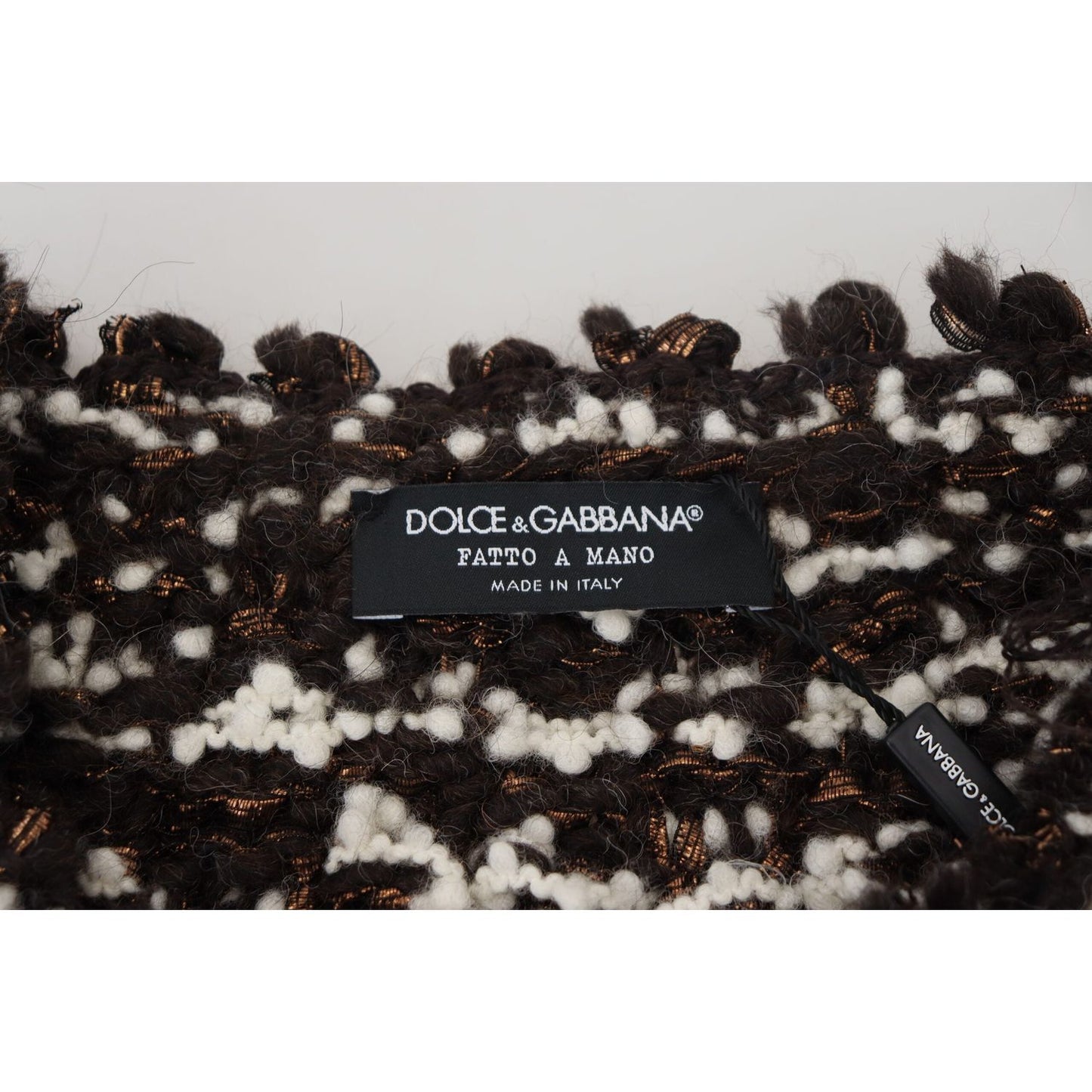 Dolce & Gabbana Brown Knitted Wool Fatto A Mano Sweater Dolce & Gabbana