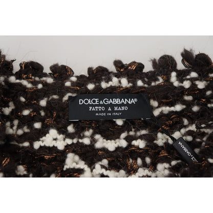 Dolce & Gabbana Brown Knitted Wool Fatto A Mano Sweater Dolce & Gabbana