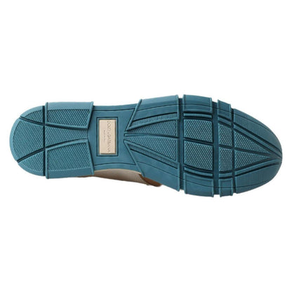 Dolce & Gabbana White Leather Loafers Moccasins Shoes Dolce & Gabbana