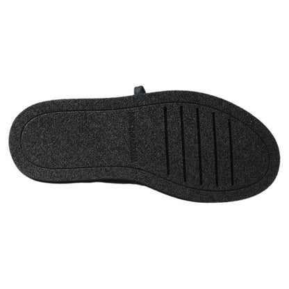 Dolce & Gabbana Black Leather Slip on Stretch Boots Dolce & Gabbana