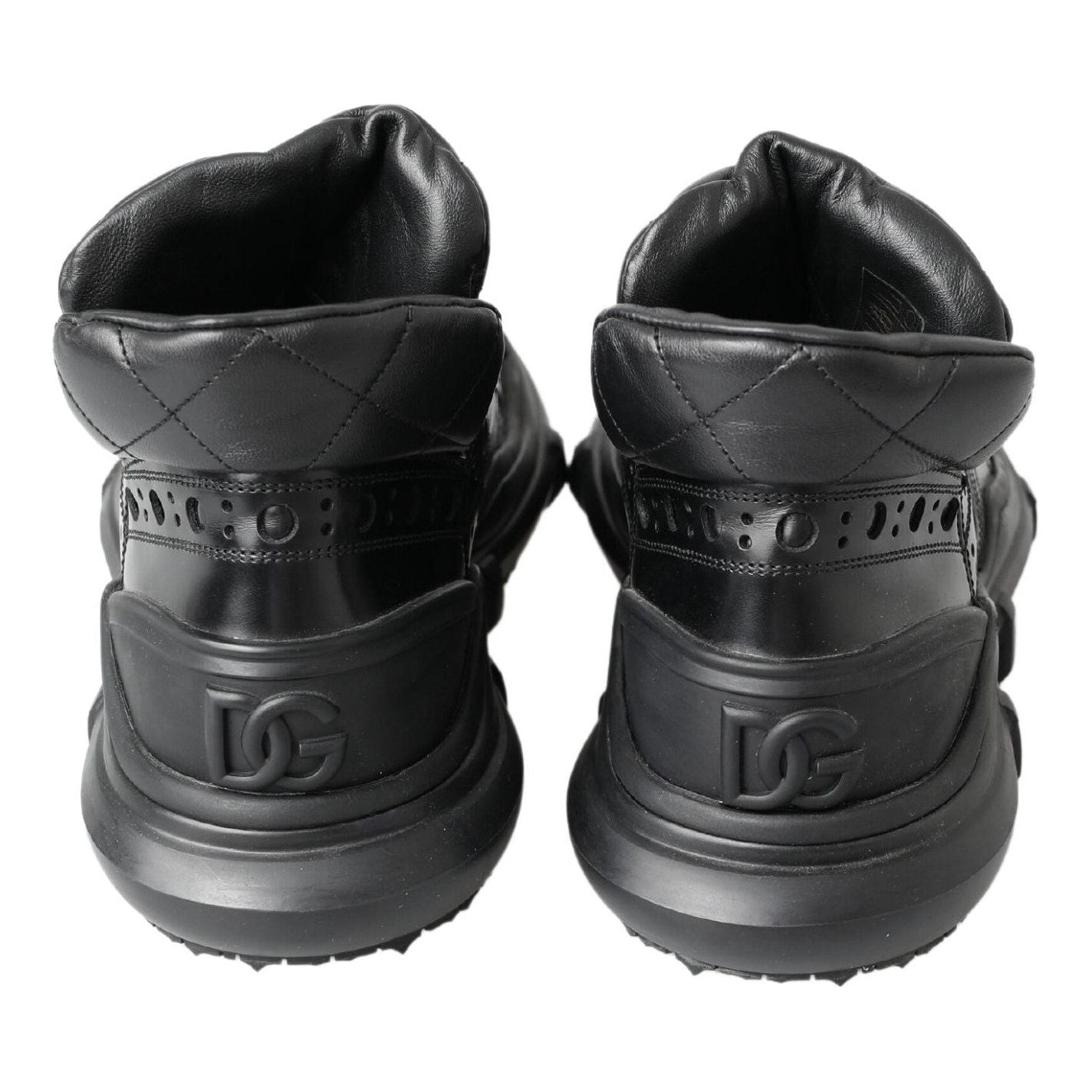 Dolce & Gabbana Black Leather Ankle Casual Boots Dolce & Gabbana