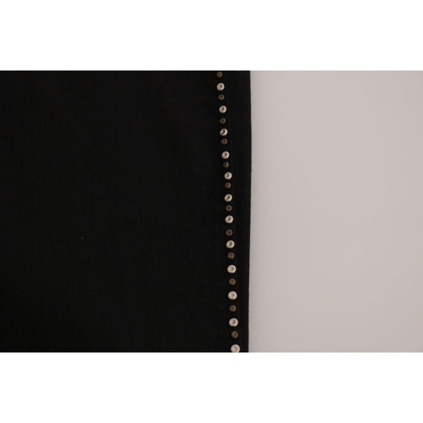 Costume National Black Embellished Mid Waist Skinny Denim Jeans Costume National