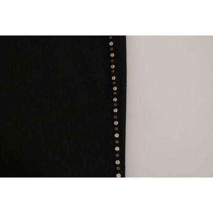 Costume National Black Embellished Mid Waist Skinny Denim Jeans Costume National