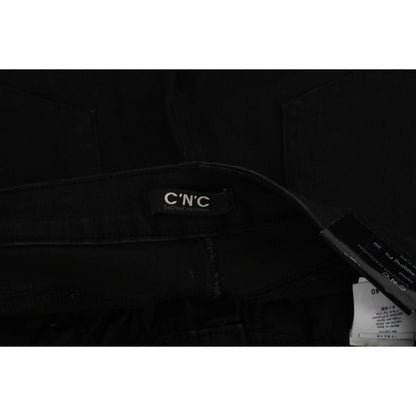 Costume National Black Embellished Mid Waist Skinny Denim Jeans Costume National
