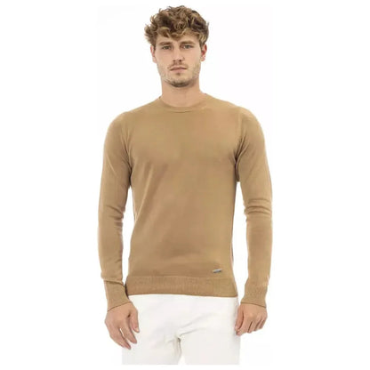 Baldinini Trend Beige Modal Men Sweater Baldinini Trend