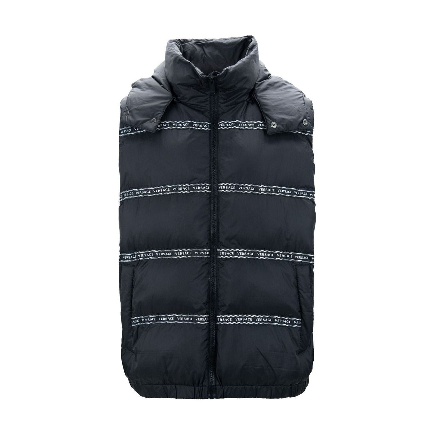 Versace Black Polyester Vest Versace