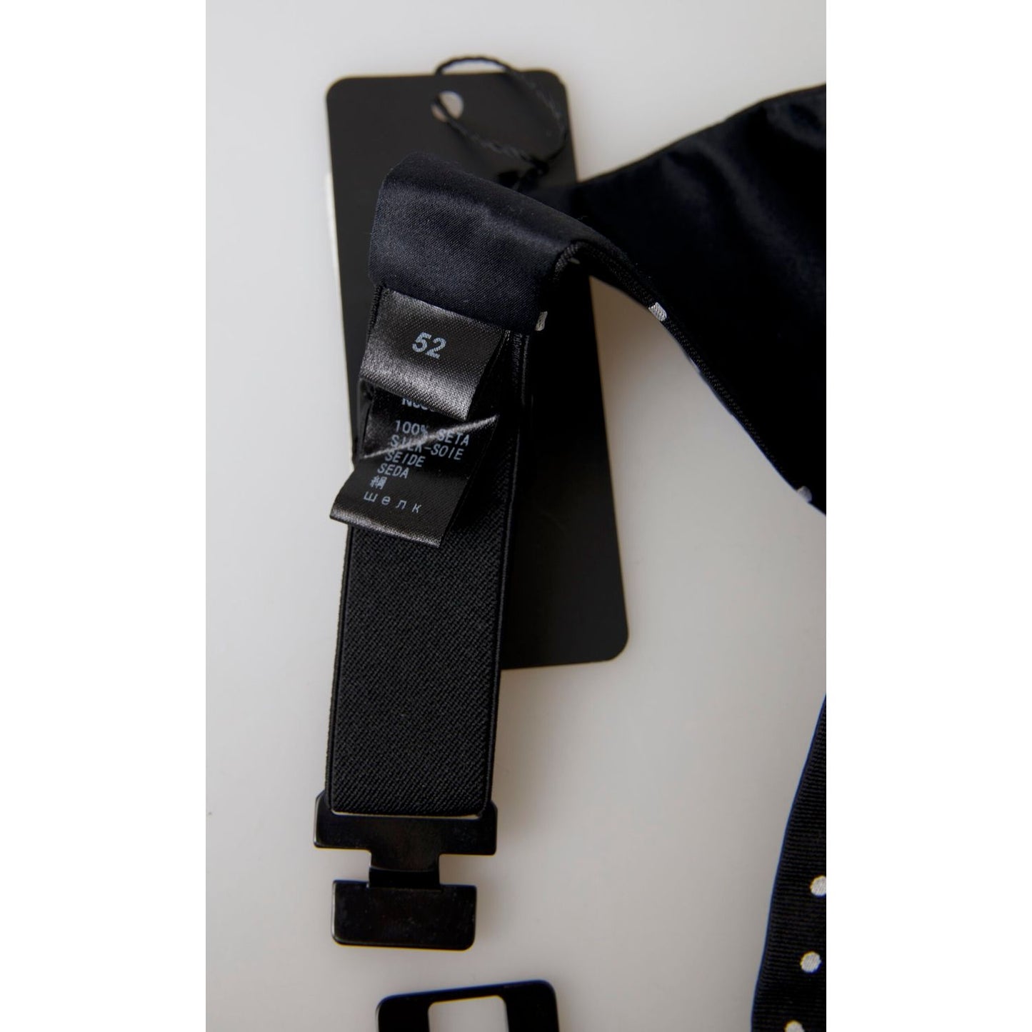 Dolce & Gabbana Black Silk Polka Waist Tuxedo Belt Cummerbund Dolce & Gabbana