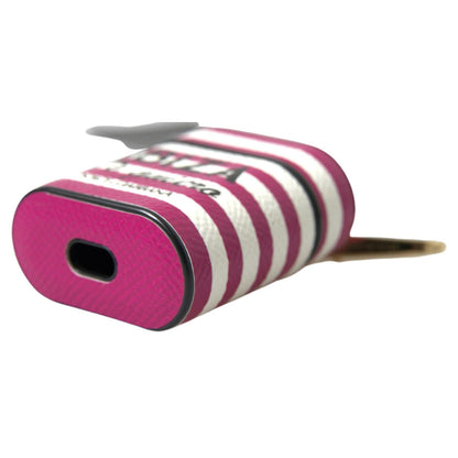 Dolce & Gabbana Fuchsia Dauphine Leather Logo Airpods Case Dolce & Gabbana
