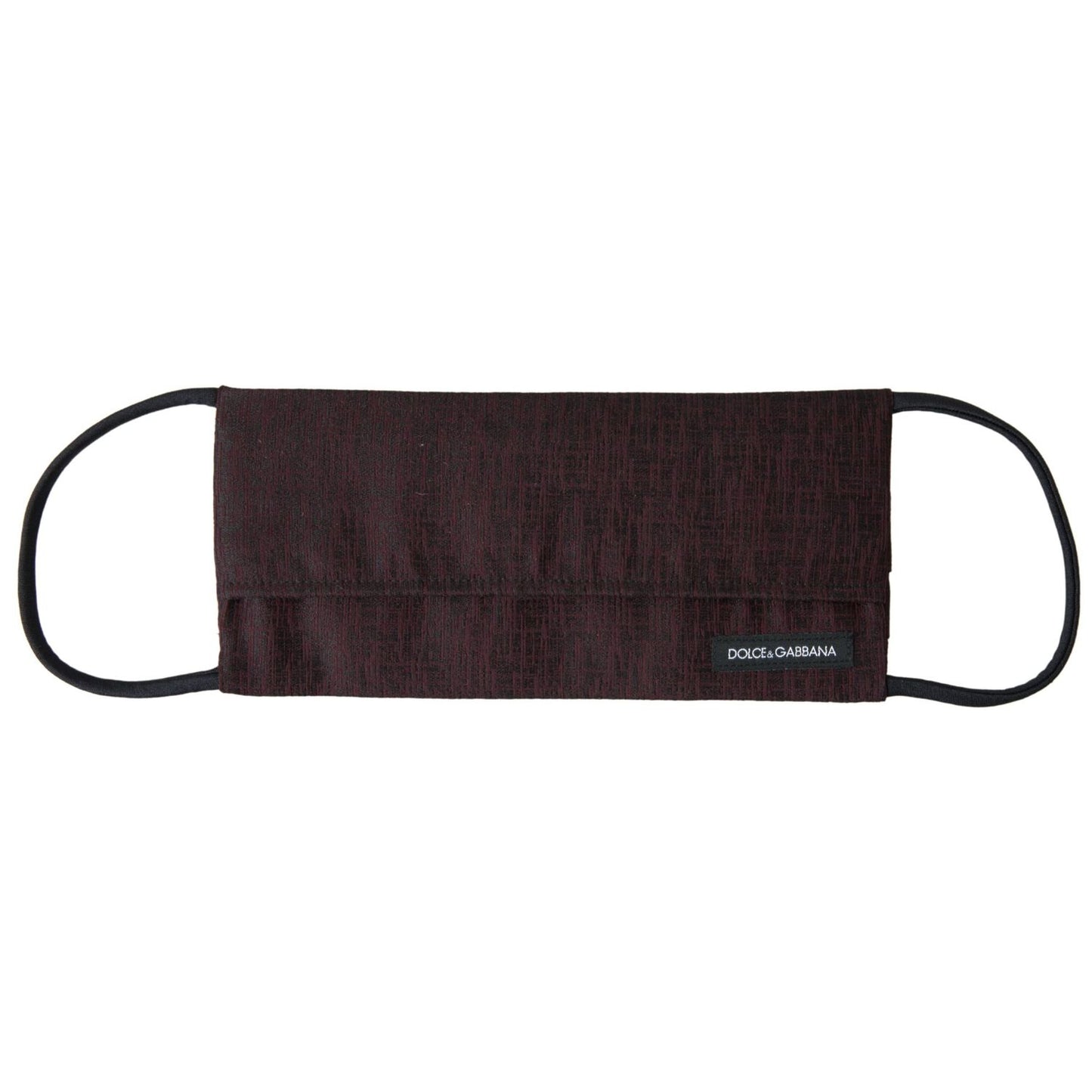 Dolce & Gabbana Maroon Pleated Elastic Ear Strap Face Mask Dolce & Gabbana