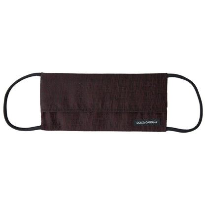 Dolce & Gabbana Maroon Pleated Elastic Ear Strap Face Mask Dolce & Gabbana