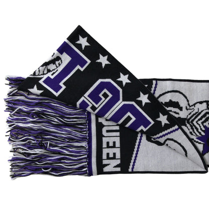 Dolce & Gabbana Multicolor Wool DG Queen Wrap Fringe Scarf Dolce & Gabbana