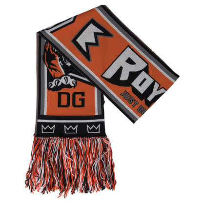 Dolce & Gabbana Multicolor Wool DG Royals Wrap Fringe Scarf Dolce & Gabbana