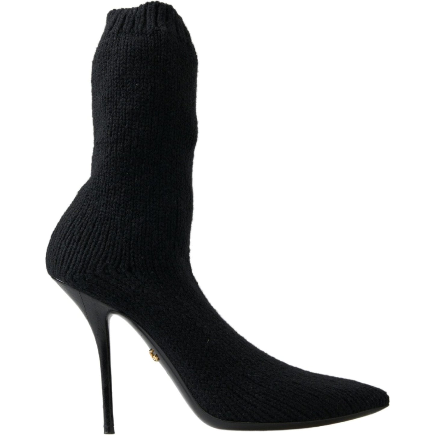 Dolce & Gabbana Black Stiletto Heel Mid Calf Women Boot Shoes Dolce & Gabbana