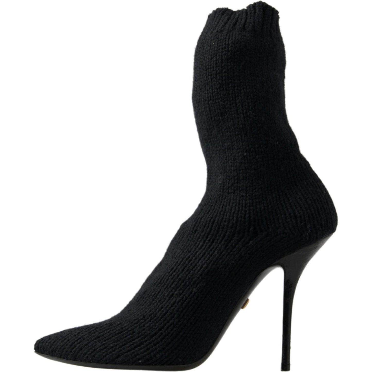 Dolce & Gabbana Black Stiletto Heel Mid Calf Women Boot Shoes Dolce & Gabbana