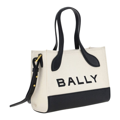 Bally White and Black Leather Mini Handbag Bally