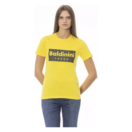 Baldinini Trend Yellow Cotton Women T-Shirt Baldinini Trend