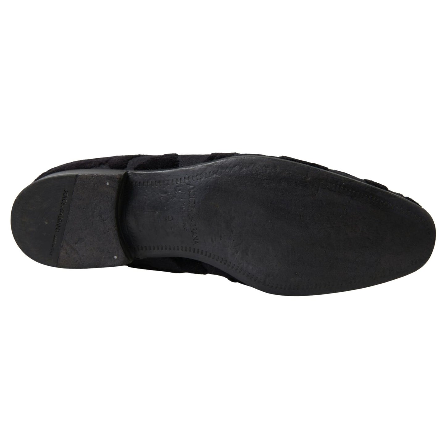 Dolce & Gabbana Black Brocade Loafers Formal Shoes Dolce & Gabbana